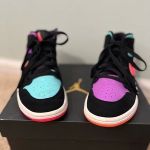 Air Jordan 1 Mid Multi-Color Neon